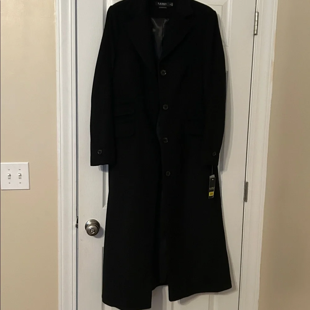 Lauren Ralph Lauren Classic Black Coat-NWT - Picture 4 of 12